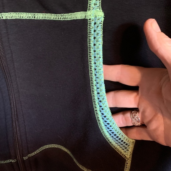 Lane Bryant Active black zip hoodie with teal trim 18/20 - Picture 4 of 5